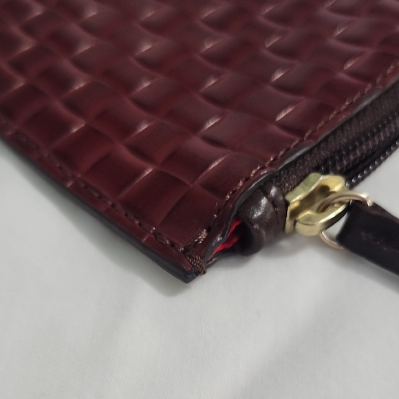 Dooney & Bourke Maroon Woven Wristlet